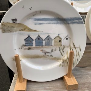 Beach Huts New Bone China Side Plate,  (LxWxD) 20.2×11.9×2.2