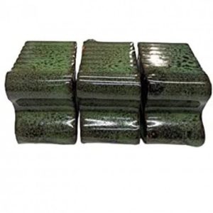 LARGE GLAZED FEET GREEN PACK OF 3